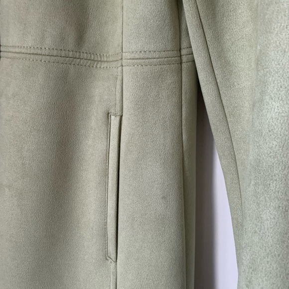 Tahari Olive Faux Suede Jacket - Picture 4 of 5